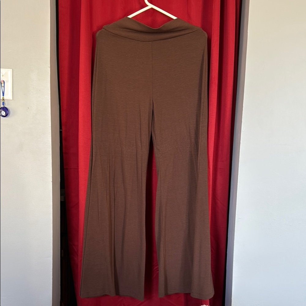 Brown Women's Wide-Leg Pants